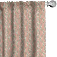 Abakuhaus Geometrische gordijnen – 2-delige set 75×245 cm – microvezel zalmgroen