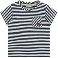 Babyface gestreept T-shirt blauw Jongens Katoen Ronde hals Streep - maat 86