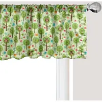 Abakuhaus Uilenprint Raamvalletje, Gordijnvalletje voor Keuken en Slaapkamer met Tunnelzoom, 137 cm x 30 cm, Pastelgroen Meerkleurig