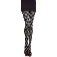 Merry Style MS-GB-317 Dames Panty - 60 DEN- Gedessineerd - 3D-technologie - Polyamide - Wit - M