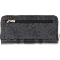 GUESS portemonnee Laurel II SLG Zip Around Wallet Coal Logo donkergrijs