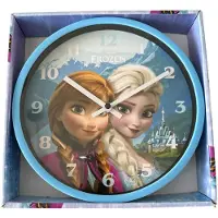 Disney Frozen Wandklok Kinderkamer – Anna & Elsa – Kinderklok – Meisjes – Blauw – Cadeau