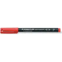 Staedtler Lumocolor Overheadmarker 97% Gerecycled Fijn Ronde punt 0,6 mm Rood Navulbaar 10 Stuks