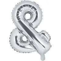 Party-Decoration Partydeco - Folieballon Zilver & (35 cm)