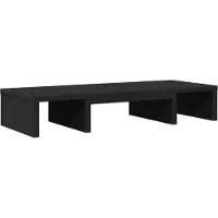 vidaXL Monitorstandaard verstelbaar 60x24x10,5 cm bewerkt hout zwart