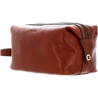 Saddler Leren Toilettas Bond Street Toiletry Bag Midbrown Bruine