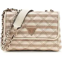 GUESS schoudertas Giully II Mini 2 Compartment Convertible Flap Taupe Multi