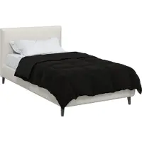 vidaXL Winter Duvet Gekwilt Zwart 140 x 220 cm Microvezel