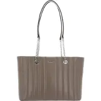 DKNY Leren Shopper Schoudertas Seva Tote Toffee / Silver Lichtbruin