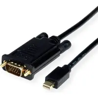 Roline Cable Mini DisplayPort - VGA, Mini DP M - VGA M, zwart, 1,5 m