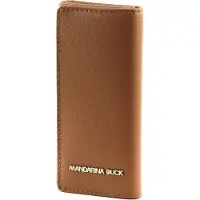 Mandarina Duck Leren Sleutelgeval Luna Key Holder Caramel Cafe Lichtbruin