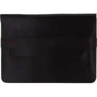 Buckle & Seam Leren laptop hoes met laptopvak Terra Leather Laptop Sleeve Brown donkerbruin