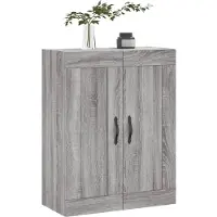 vidaXL Wandkast 69,5x34x90 cm bewerkt hout grijs sonoma eikenkleurig