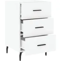 vidaXL Nachtkastje 40x40x66 cm bewerkt hout wit