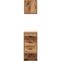 vidaXL Garagekasten 2 st bewerkt hout oud hout