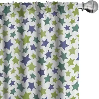 Abakuhaus Sterren gordijnen – 2-delige set 75x225 cm – Microvezel, halfdonker, Wit/Multicolor