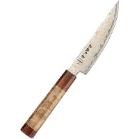 HEZHEN - Koper Damascus staal (37 laags - 12Cr18MoV kern) - X05C Retro Series - Steakmes