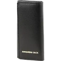 Mandarina Duck Leren Sleutelgeval Luna Key Holder Black Zwart