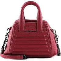 Mandarina Duck Leren Handtas Schoudertas I-Con Crossover Rumba Red Donkerrood