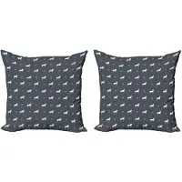 Abakuhaus Paarden Kussenhoezen Set – 2x50x50 cm – Wilde Mustang – Dubbelzijdig