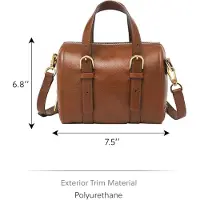 Fossil Carlie Schoudertas Leer 19 cm braun