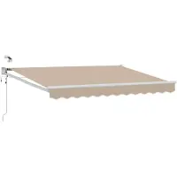 vidaXL Elektrisch Uitschuifbare Zonneluifel Beige 3,5 x 2 m