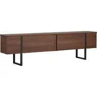 Skye Decor - TV-standaard - Walnoot, zwart - 100% met melamine gecoat spaanplaat - 39 x 190 x 10 cm