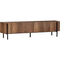 Skye Decor - TV-standaard - Barokwalnoot, zwart - 100% met melamine gecoat spaanplaat - 192 x 37 x 14 cm