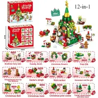 OLFed Kerstblokjes Set - Boom 12 in 1 - 300 delen - Decoratief - Educatief