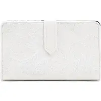 Desigual portemonnee met bloemborduursels ecru Dames