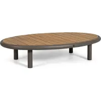 Santika Furniture Santika Wave lounge tafel met teakhout tafelblad