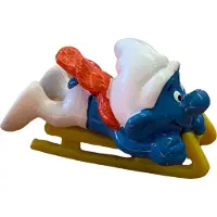 Schleich De smurfen - supersmurf 40201 - smurf op de slee - kunststof -