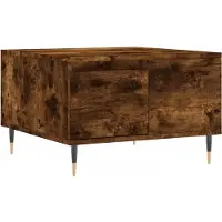 vidaXL Salontafel 55x55x36,5 cm bewerkt hout gerookt eikenkleurig