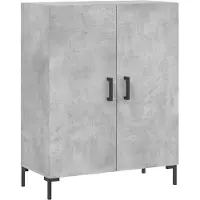vidaXL Hoge kast 69,5x34x180 cm bewerkt hout betongrijs