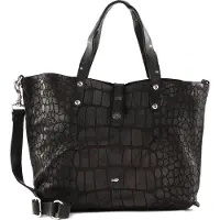 Campomaggi Leren Shopper Schoudertas Centaurus Shopping Bag Grigio Antraciet