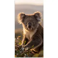PosterMonkey Poster 80x160 cm - Koala - Bladeren - Ochtendlicht - Posters - Kamer decoratie - Wanddecoratie woonkamer - Muurdecoratie slaapkamer