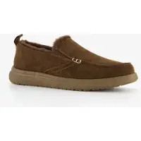 Natuform gevoerde heren pantoffels bruin maat 45