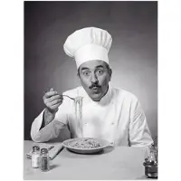 PosterMonkey Poster 30x40 cm - Chef - Spaghetti - Pasta - Posters - Kamer decoratie - Wanddecoratie woonkamer - Muurdecoratie slaapkamer