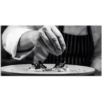 PosterMonkey Poster 160x80 cm - Chef - Garnering - Gerecht - Posters - Kamer decoratie - Wanddecoratie woonkamer - Muurdecoratie slaapkamer