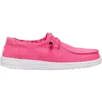 HeyDude Wendy Stretch Canvas Katoenen Vrouwen Fandango Roze Mocassins Schoenen