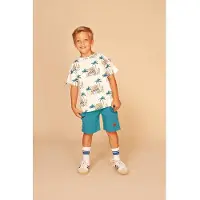 Stains & Stories T-shirt wit Jongens Katoen Ronde hals All over print - maat 134