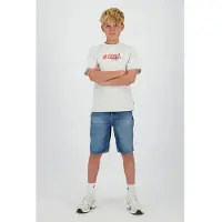 Raizzed T-shirt grijs melange Jongens Katoen Ronde hals Logo - maat 128