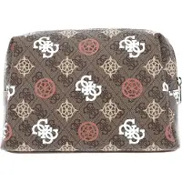 GUESS Large Top Zip Dames Beautycase - Brown Multi