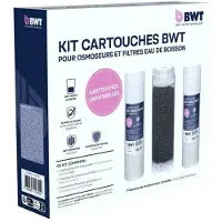 BWT Triplex Cartridge Pack - - Triplex Pack - Prefiltration + Activated Carbon + Fine Filtration - Reverse Osmosis Pretreatment