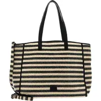 Fredsbruder Schoudertas Sommerliebe Shopper Black Stripes Zwart
