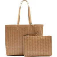 Lacoste schoudertas shopper Zel Shopping Bag Mono Viennois Chipmunk Lichtbruin