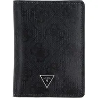 GUESS Leren Kaarthoes Mito Card Holder Black Donkergrijs