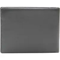 Esquire Leren Kaarthoes Logo Billfold Wallet Black Zwart
