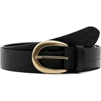 Desigual Leren Riem Big Studs Belt W85 Noir Zwart