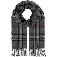 Fraas Sjaal Cashmink Scarf with Plaid Grey Grijs Veelkleurig